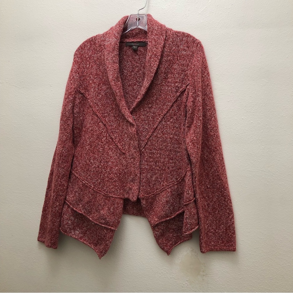 Fever Shawl-Collar Snap Closure Lightweight Jacket Women's Size L Rose Pink/Tan - Picture 8 of 8